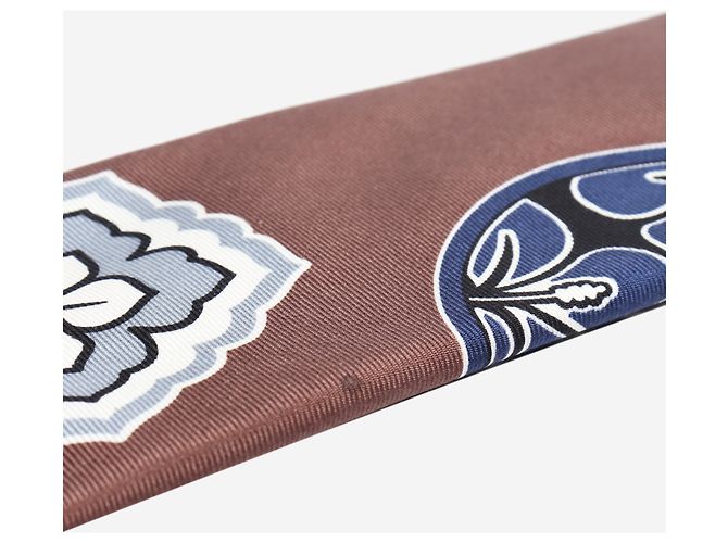 Louis Vuitton Brown silk floral tie - view 4