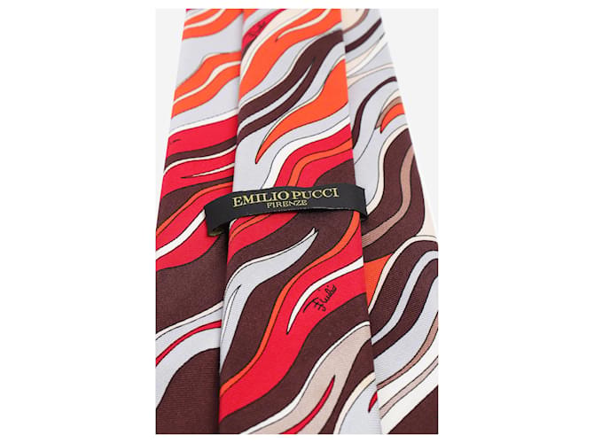 Emilio Pucci Multicolour silk printed tie Multiple colors - view 3