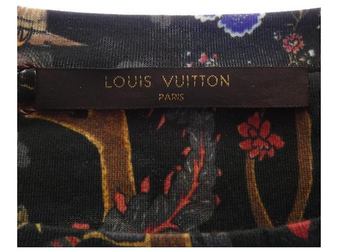 Camiseta de algodón Louis Vuitton Castaño Negro Roja - vista 4