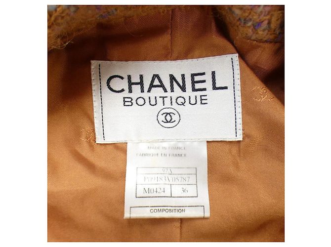 Timeless Chaqueta Chanel sin cuello Naranja - vista 4