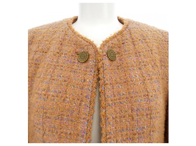 Timeless Chaqueta Chanel sin cuello Naranja - vista 5