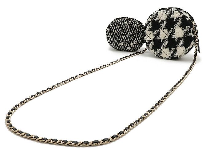Timeless Borsa a tracolla in tweed Chanel AP0986 Nero Bianco Crudo - vista 2