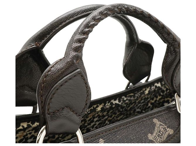 Boogie Céline Borsa a mano Celine Anagram Denim Leather Nero - vista 4