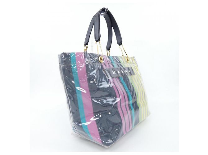 Marni SHMP0015Q0 Tasche Braun Pink Gelb Marineblau - Ansicht 2