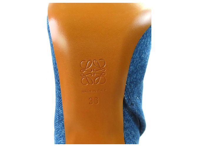 Botas de denim roto Loewe Destroyed Ripped Denim Boots Azul - vista 12