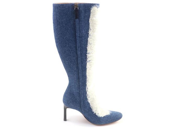 Botas de denim roto Loewe Destroyed Ripped Denim Boots Azul - vista 6