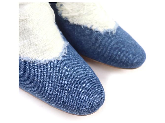 Botas de denim roto Loewe Destroyed Ripped Denim Boots Azul - vista 8