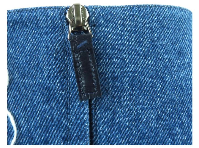 Botas de denim roto Loewe Destroyed Ripped Denim Boots Azul - vista 9