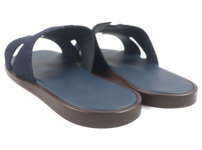 Sandali Izmir in denim Hermès Blu - vista 4