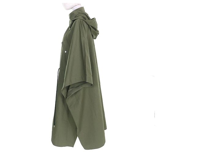 Cappotto a mantella militare con ricamo a forma di ape Christian Dior Verde Cachi - vista 2