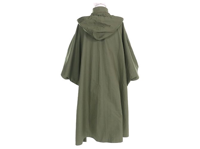 Cappotto a mantella militare con ricamo a forma di ape Christian Dior Verde Cachi - vista 3