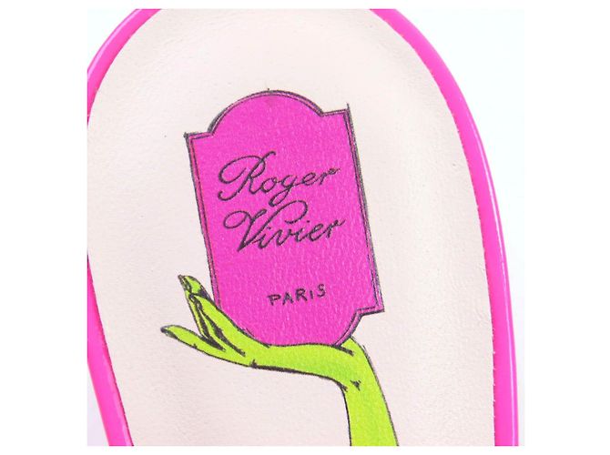 Escarpins de verniz Roger Vivier Virgul Strass Buckle Rosa - vista 11