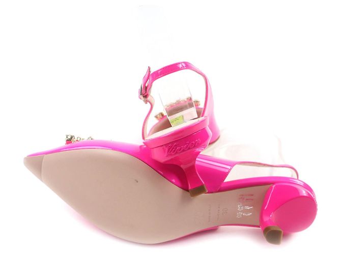 Escarpins de verniz Roger Vivier Virgul Strass Buckle Rosa - vista 6