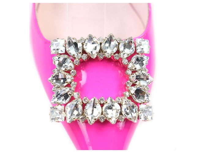 Escarpins de verniz Roger Vivier Virgul Strass Buckle Rosa - vista 8