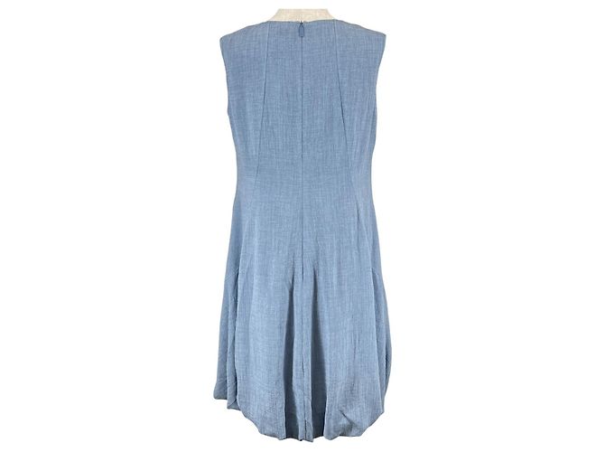 Autre Marque Rene Triacetat-Kleid Blau Hellblau - Ansicht 3