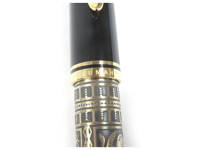 Autre Marque Pelikan Souverän Au750 Füllfederhalter Schwarz Golden - Ansicht 10