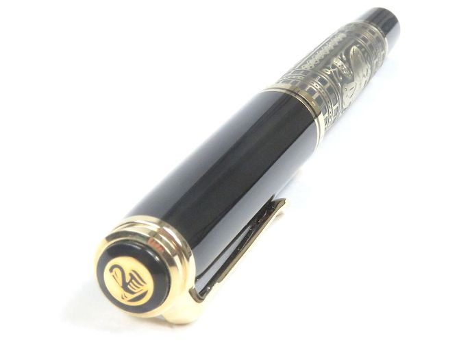 Autre Marque Pelikan Souverän Au750 Füllfederhalter Schwarz Golden - Ansicht 4