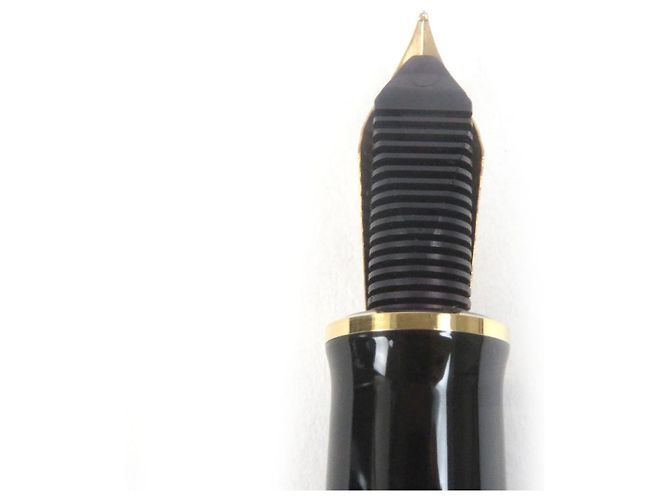 Autre Marque Pelikan Souverän Au750 Füllfederhalter Schwarz Golden - Ansicht 6