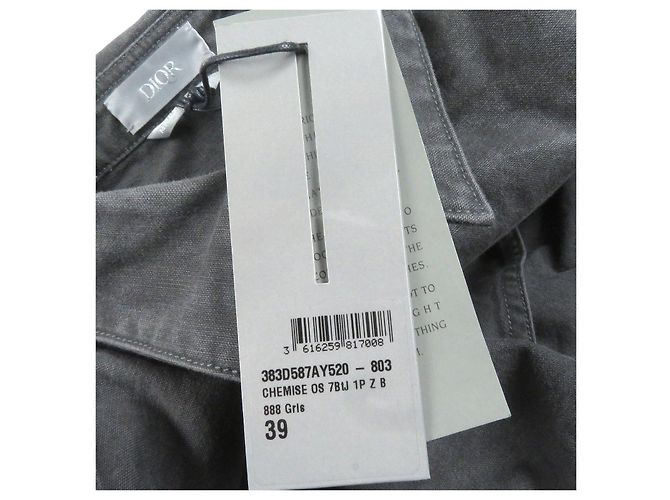 Camicia a maniche lunghe con patch logo Dior Couture Marrone Grigio - vista 10