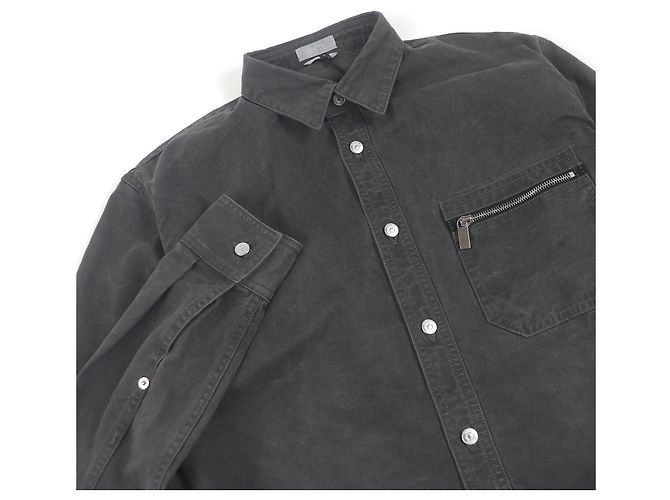 Camicia a maniche lunghe con patch logo Dior Couture Marrone Grigio - vista 2