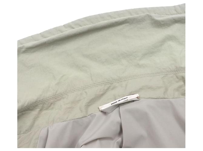Hermès Hermes Mod abrigo Abrigo de Nylon Verde Caqui - vista 12