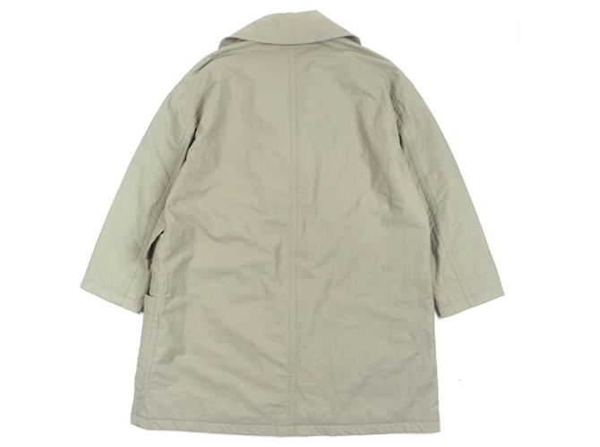 Hermès Hermes Mod abrigo Abrigo de Nylon Verde Caqui - vista 3
