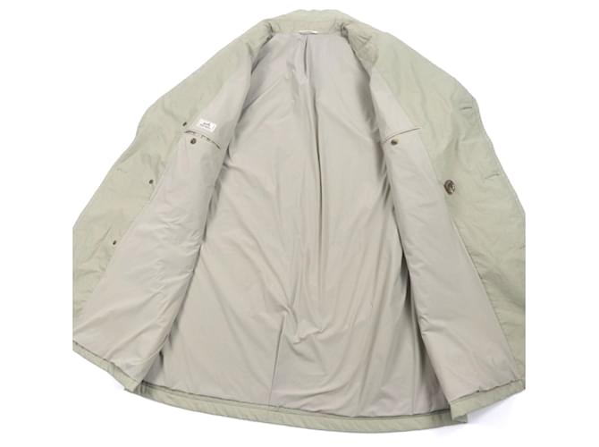 Hermès Hermes Mod abrigo Abrigo de Nylon Verde Caqui - vista 4