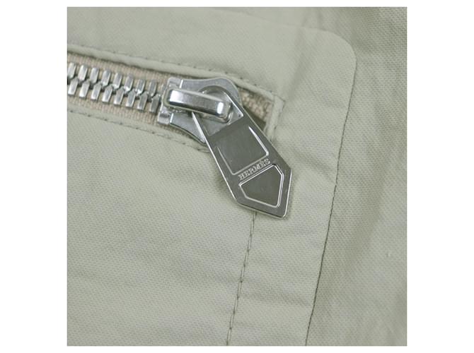 Hermès Hermes Mod abrigo Abrigo de Nylon Verde Caqui - vista 6