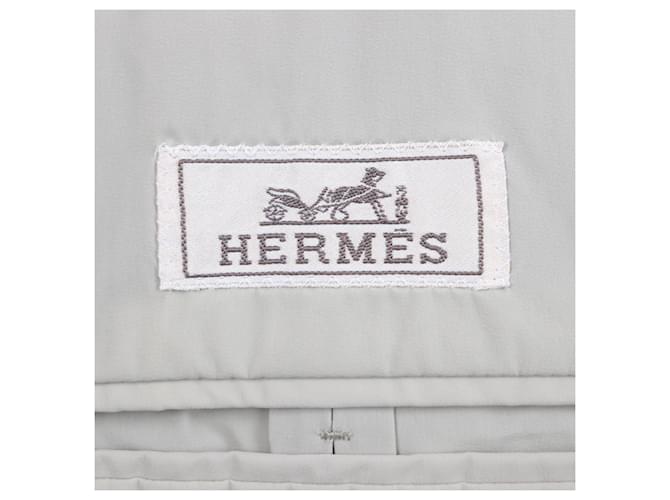 Hermès Hermes Mod abrigo Abrigo de Nylon Verde Caqui - vista 7