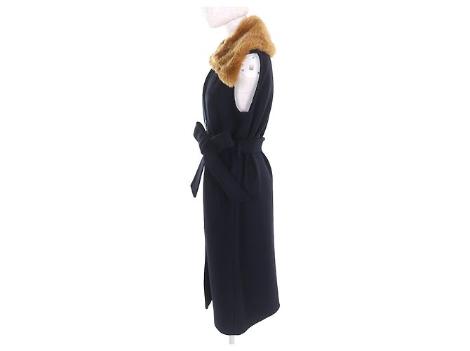 Autre Marque Lange Weste aus Wolle Dries Van Noten Blau Marineblau - Ansicht 2