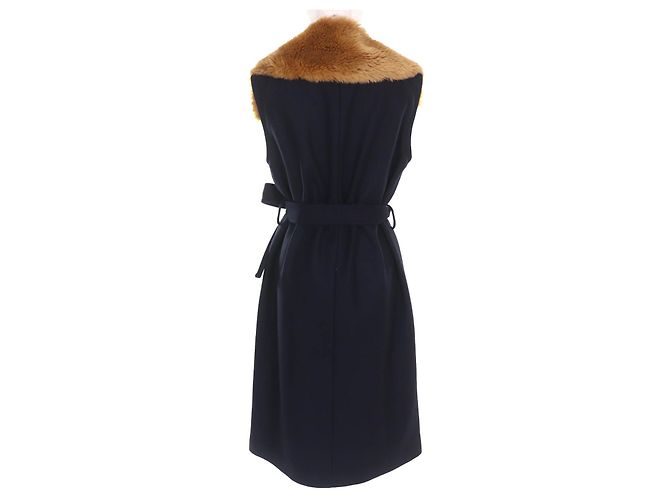 Autre Marque Lange Weste aus Wolle Dries Van Noten Blau Marineblau - Ansicht 3
