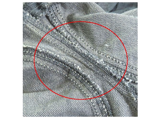 Timeless Pantalones de algodón denim CHANEL COCO Mark Gris - vista 11