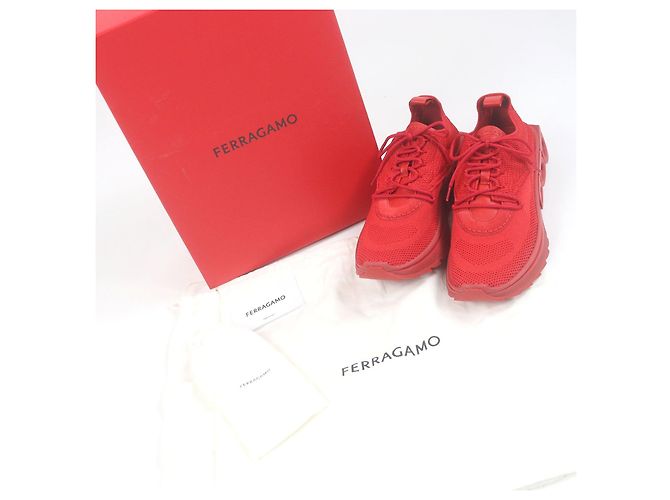Sneakers in maglia Nima Salvatore Ferragamo Rosso - vista 2
