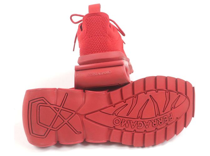 Sneakers in maglia Nima Salvatore Ferragamo Rosso - vista 5