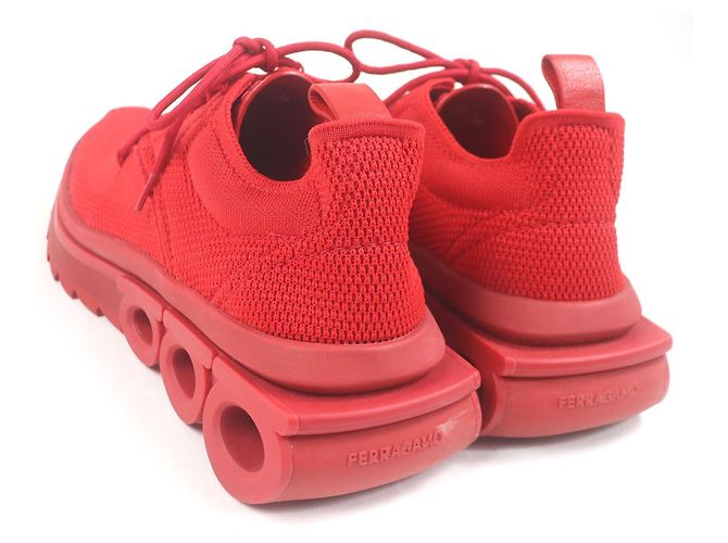 Sneakers in maglia Nima Salvatore Ferragamo Rosso - vista 6