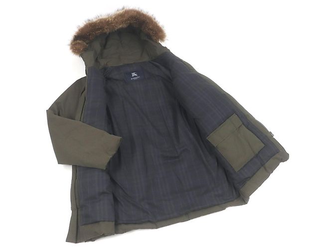 Chaqueta de plumón de algodón Burberry London Verde Caqui - vista 3