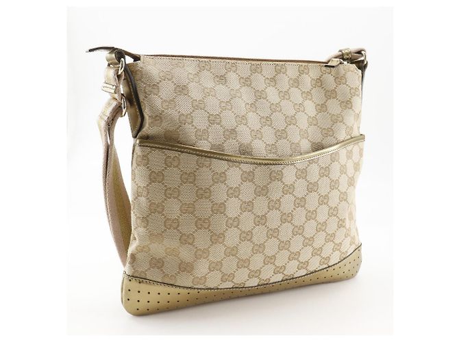 Borsa a Spalla Gucci GG Canvas Beige - vista 3