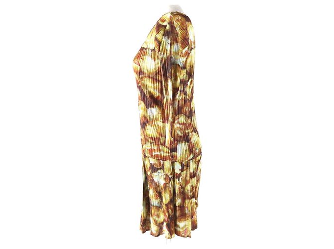 Issey Miyake Conjunto de camiseta y minifalda con estampado Popcorn PLEATS PLEASE Castaño Amarillo - vista 2