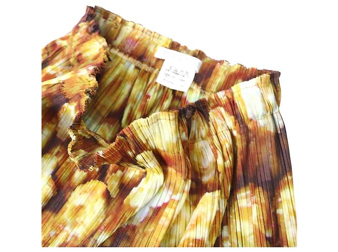 Issey Miyake Conjunto de camiseta y minifalda con estampado Popcorn PLEATS PLEASE Castaño Amarillo - vista 8