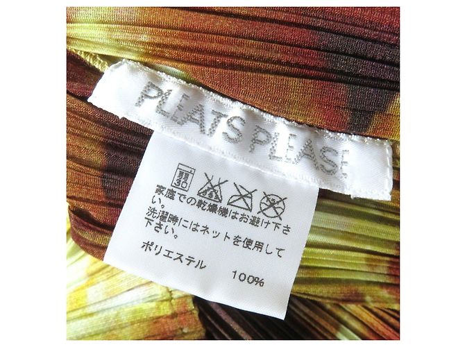 Issey Miyake Conjunto de camiseta y minifalda con estampado Popcorn PLEATS PLEASE Castaño Amarillo - vista 9