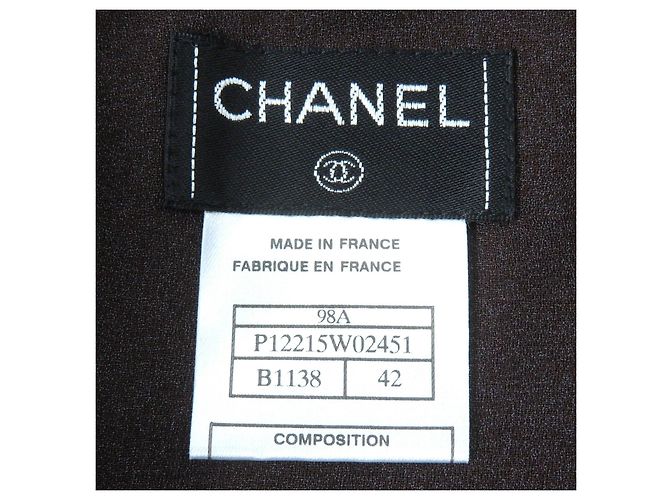 Timeless Conjunto 2way de renda com logo Chanel Preto Castanho escuro - vista 12