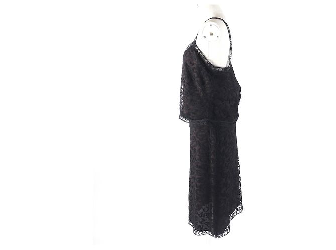 Timeless Conjunto 2way de renda com logo Chanel Preto Castanho escuro - vista 2