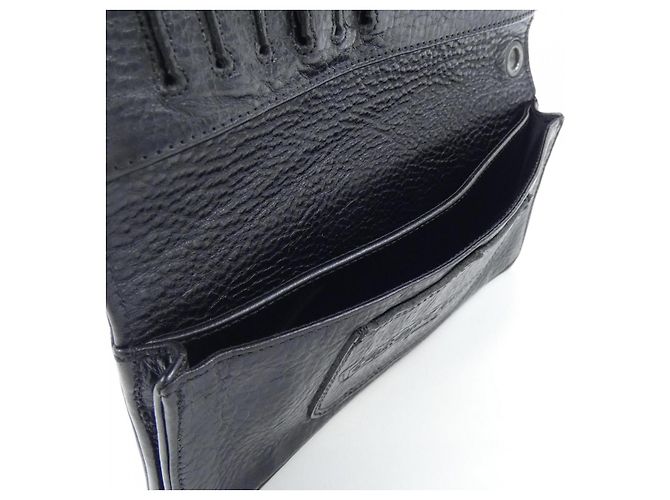 Portafoglio in pelle Chrome Hearts LNG SNGL FOLD TIPS Nero - vista 5