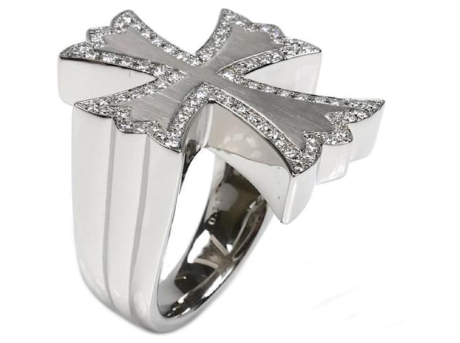 Autre Marque Platin-Diamant-Ring Silber - Ansicht 2