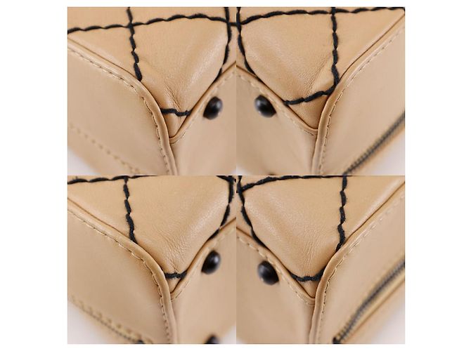 Timeless Chanel Wild Stitch Kalbsleder 2way Tote Bag Beige - Ansicht 4