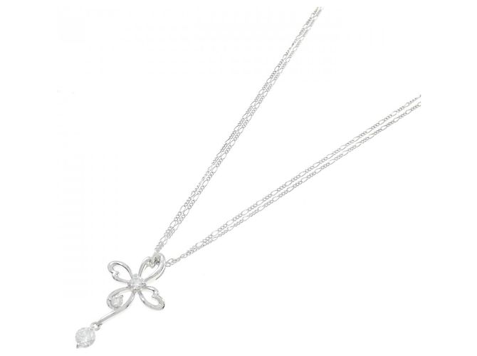 Autre Marque Collana in oro bianco Pt Au750 e diamanti Argento - vista 2