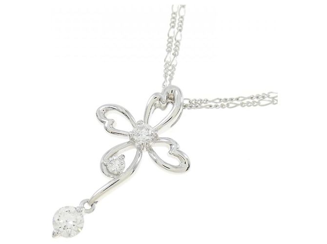 Autre Marque Collana in oro bianco Pt Au750 e diamanti Argento - vista 3