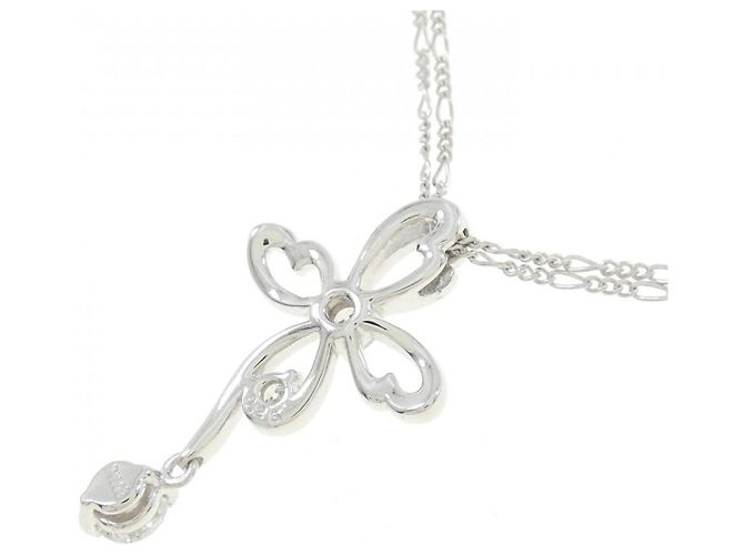 Autre Marque Collana in oro bianco Pt Au750 e diamanti Argento - vista 4