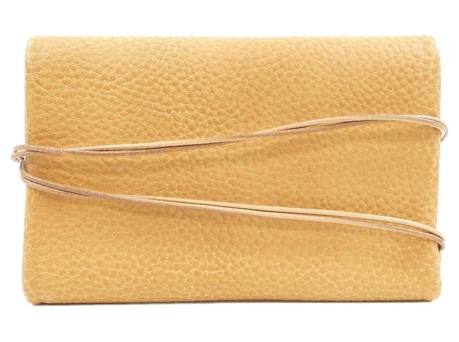 Autre Marque Pochette in pelle saddle Somes Beige - vista 2