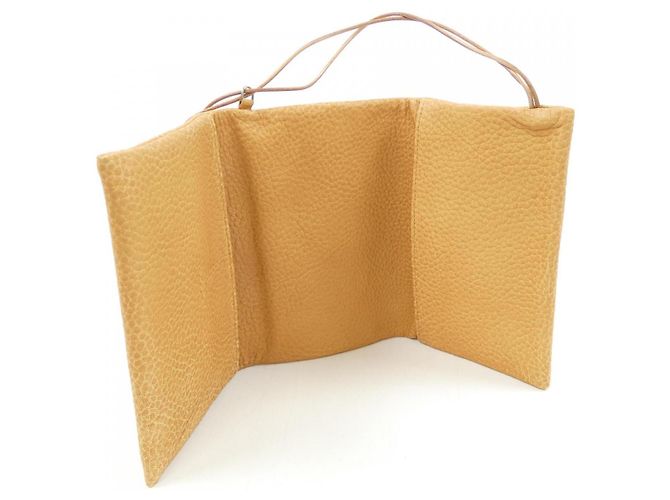 Autre Marque Pochette in pelle saddle Somes Beige - vista 4